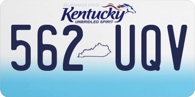 KY license plate 562UQV