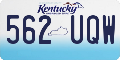 KY license plate 562UQW