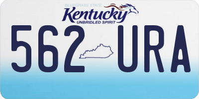 KY license plate 562URA