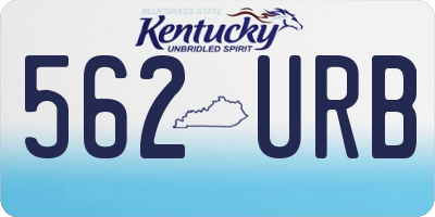 KY license plate 562URB
