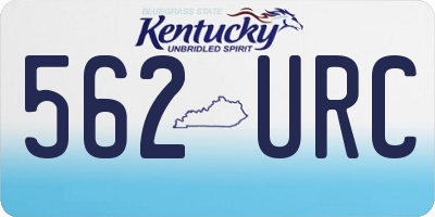 KY license plate 562URC
