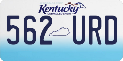 KY license plate 562URD