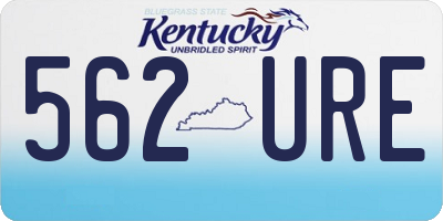 KY license plate 562URE