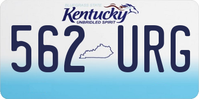 KY license plate 562URG