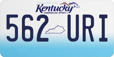 KY license plate 562URI