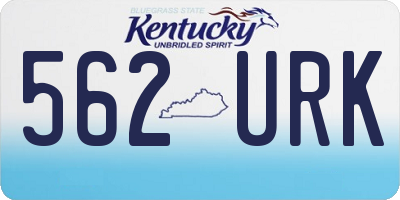 KY license plate 562URK