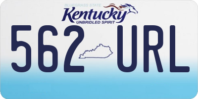 KY license plate 562URL