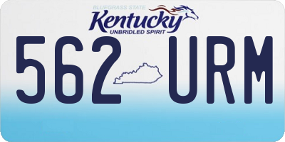 KY license plate 562URM