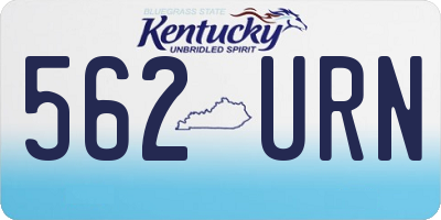 KY license plate 562URN