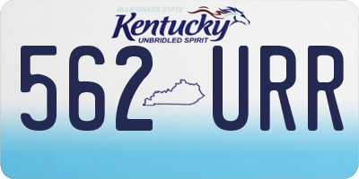 KY license plate 562URR