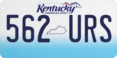 KY license plate 562URS