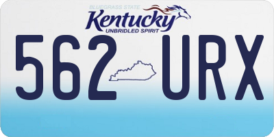 KY license plate 562URX