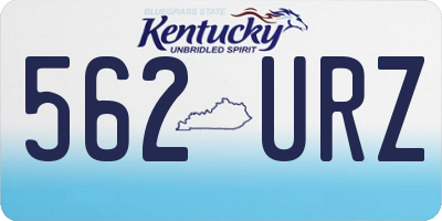 KY license plate 562URZ