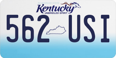 KY license plate 562USI