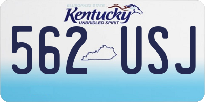 KY license plate 562USJ