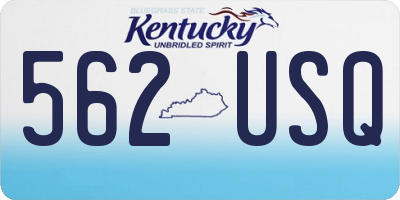 KY license plate 562USQ