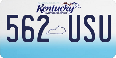 KY license plate 562USU
