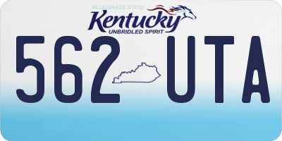 KY license plate 562UTA