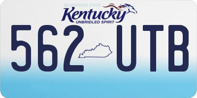 KY license plate 562UTB