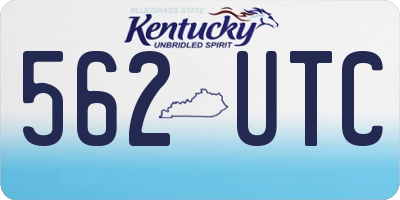 KY license plate 562UTC