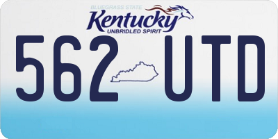 KY license plate 562UTD