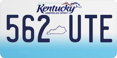 KY license plate 562UTE