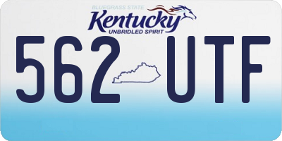 KY license plate 562UTF