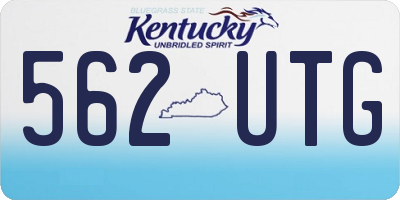 KY license plate 562UTG
