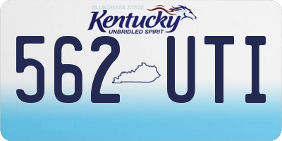KY license plate 562UTI