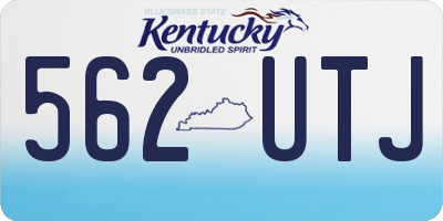 KY license plate 562UTJ