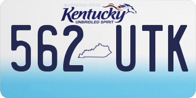 KY license plate 562UTK