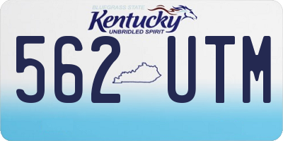 KY license plate 562UTM