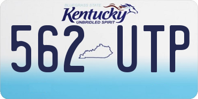 KY license plate 562UTP
