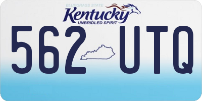 KY license plate 562UTQ
