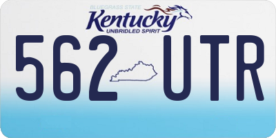 KY license plate 562UTR