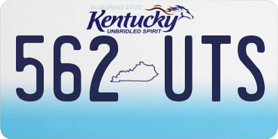 KY license plate 562UTS
