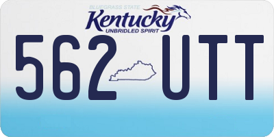 KY license plate 562UTT