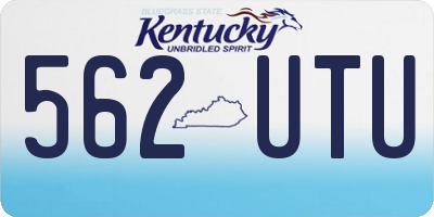 KY license plate 562UTU