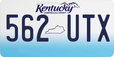 KY license plate 562UTX
