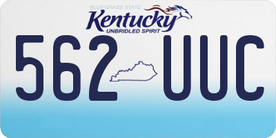 KY license plate 562UUC