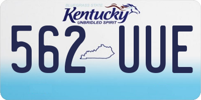 KY license plate 562UUE