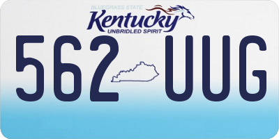 KY license plate 562UUG