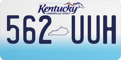 KY license plate 562UUH