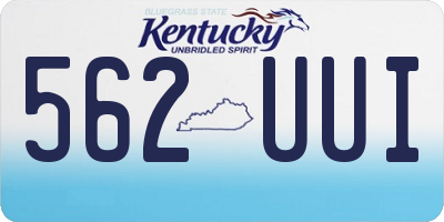 KY license plate 562UUI