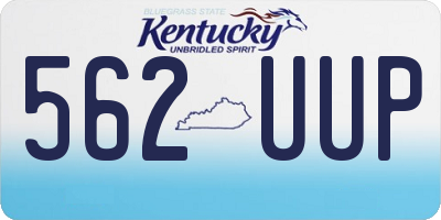 KY license plate 562UUP