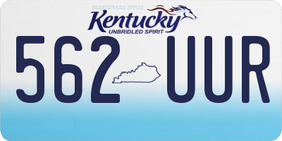 KY license plate 562UUR