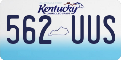 KY license plate 562UUS
