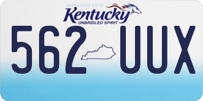 KY license plate 562UUX
