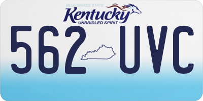 KY license plate 562UVC