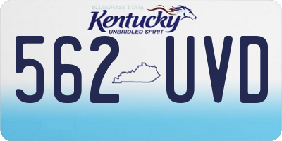 KY license plate 562UVD